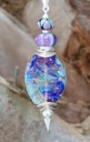 Violet Aura Lampwork Glass Pendant 1 small