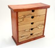 Bubinga And Spalted Maple Jewelry Box 2 small