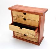 Bubinga And Spalted Maple Jewelry Box 1 small