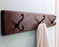 Wood Coat/Towel Rack Espresso 1 small