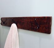 Wood Coat/Towel Rack Espresso 3 small