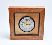Mahogany, Sycamore, And Rosewood Desk/Mantel Clock 2 small
