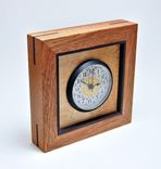 Mahogany, Sycamore, And Rosewood Desk/Mantel Clock 1 small