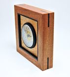 Mahogany, Sycamore, And Rosewood Desk/Mantel Clock 4 small
