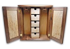 Jewelry Chest/Armoire - Walnut And Figured Maple 3 small