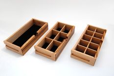 Cherry And Zebrawood Jewelry Box / Chest 3 small