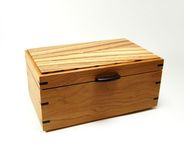 Cherry And Zebrawood Keepsake / Jewelry Box 5 small