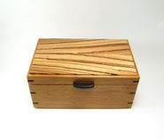 Cherry And Zebrawood Keepsake / Jewelry Box 4 small