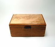 Mahogany And Birdseye Maple Keepsake / Jewelry Box 2 small