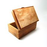 Mahogany And Birdseye Maple Keepsake / Jewelry Box 1 small