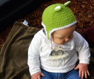 Infant Lime Green Wild Things Ear Flap Hat 1 small
