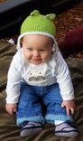 Infant Lime Green Wild Things Ear Flap Hat 2 small