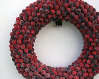 Frosted Cranberry Wreath 4 small
