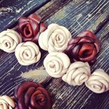 Custom Leather Flowers 3 small