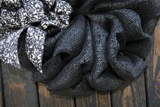 Black Faux Burlap Wreaths For Double Doors 3 small