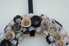 Paper Rose Wreath 3 small