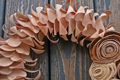 Wood Veneer And Leather Wreath 2 small
