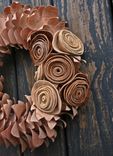 Wood Veneer And Leather Wreath 3 small