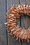 Wood Veneer And Leather Wreath 4 small