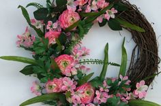 Pink Spring Wreath 4 small
