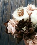 Leather Flower Bridal Bouquets 3 small