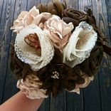 Leather Flower Bridal Bouquets 4 small