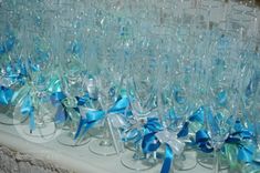 Hand-Carved Wedding Glassware 1 small
