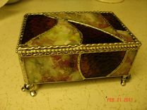 Stained Glass Jewelry Box With Dividers 5 small