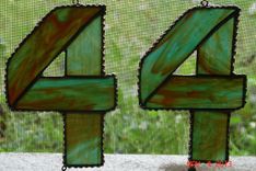 Stained Glass House Numbers 3 small