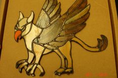 Griffin Stained Glass Suncatcher - Made To Order 1 small