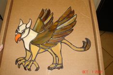 Griffin Stained Glass Suncatcher - Made To Order 2 small