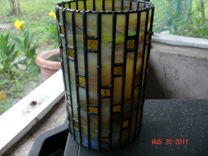 Picture Window Vase Or Candle Holder In Stained Glass 1 small