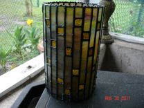 Picture Window Vase Or Candle Holder In Stained Glass 4 small