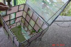 Unique Stained Glass Spring Colored Footed Jewelry Box 4 small