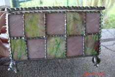 Unique Stained Glass Spring Colored Footed Jewelry Box 5 small