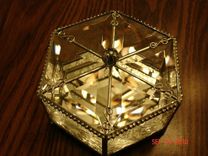 Stained Glass Beveled Triangled Hinged Box 3 small