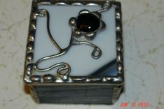 Black / White Modern Box In Stained Glass 1 small