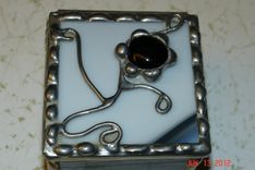 Black / White Modern Box In Stained Glass 3 small