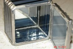 Black / White Modern Box In Stained Glass 4 small