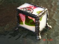 Tiny Footed Stained Glass Ring Box 3 small