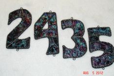Stained Glass House Numbers Sz 2x4 - Custom Orders 2 small