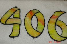 Stained Glass House Numbers Sz 3 X 5 - Custom Orders 1 small
