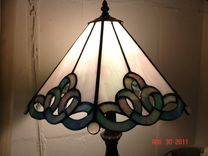 Stained Glass Ribbon Panel Lamp 3 small