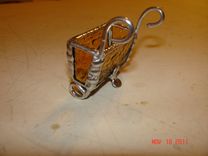 Mini Stained Glass Flower Cart With 2 Wire Flowers 2 small