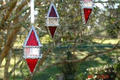 3d Drop Style Stained Glass Ornaments 2 small