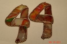 Stained Glass House Numbers 4 small