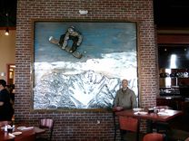 Snowboarder Over Mt Superior 1 small