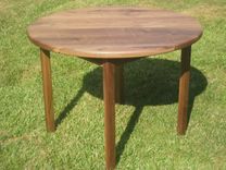 Walnut Round Game Table 2 small