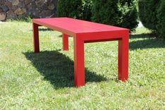 Red Modern Bench 2 small