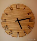 Home Wall Decor - Wall Clock: Roman White Oak 1 small